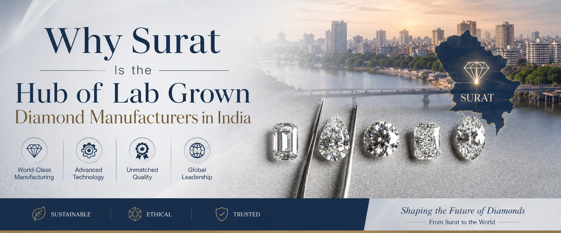 Why Surat Is the Hub of Lab Grown Diamond Manufacturers in India