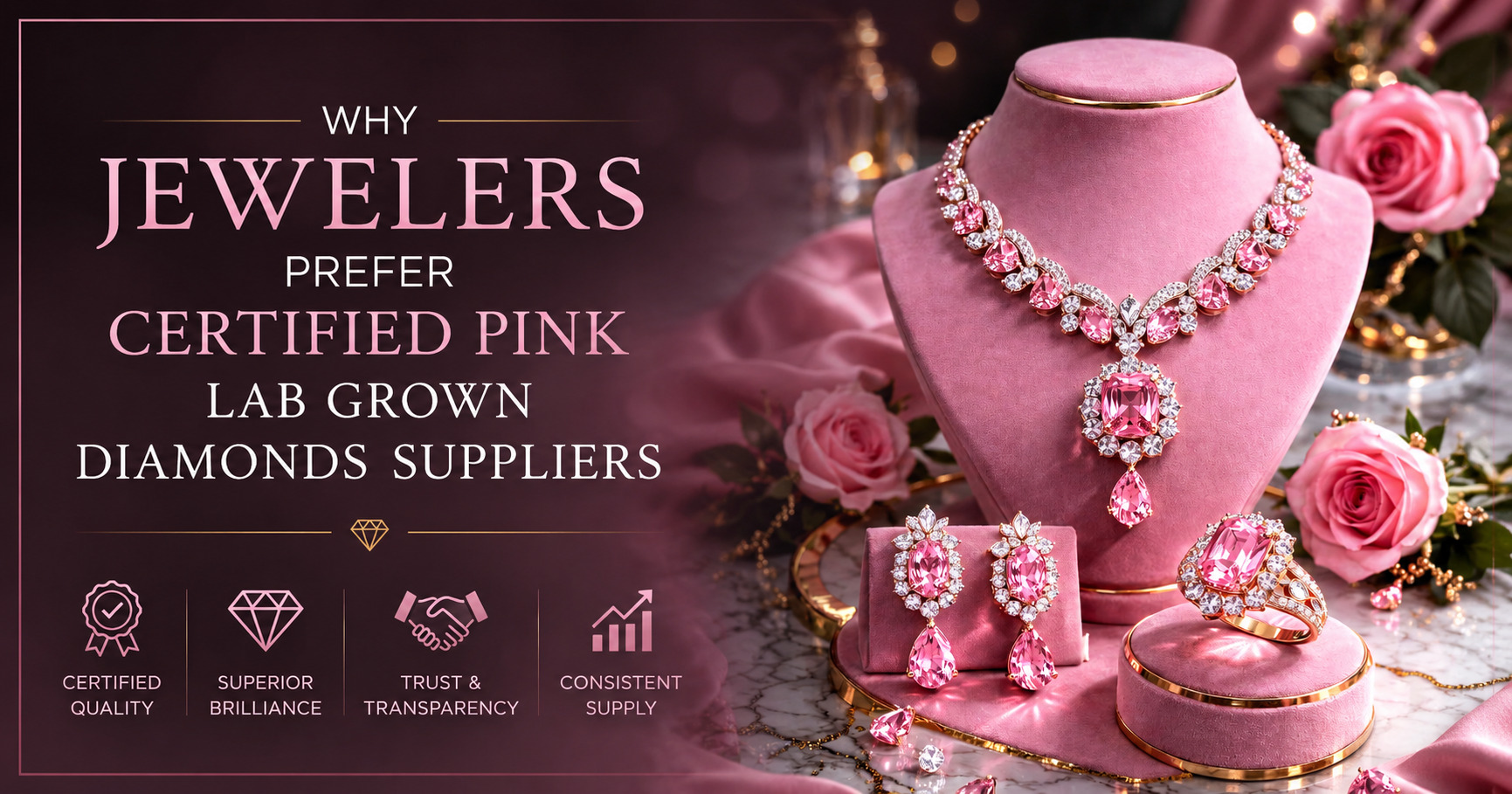 Why Jewelers Prefer Certified Pink Lab Grown Diamonds Suppliers