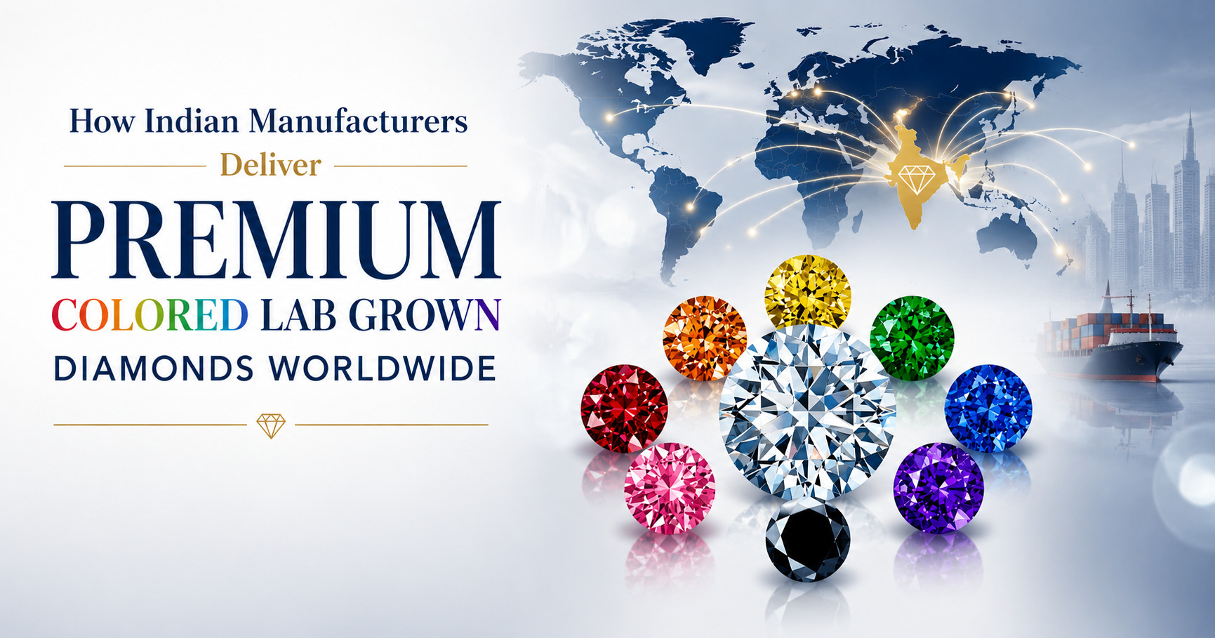 How Indian Manufacturers Deliver Premium Colored Lab Grown Diamonds Worldwide