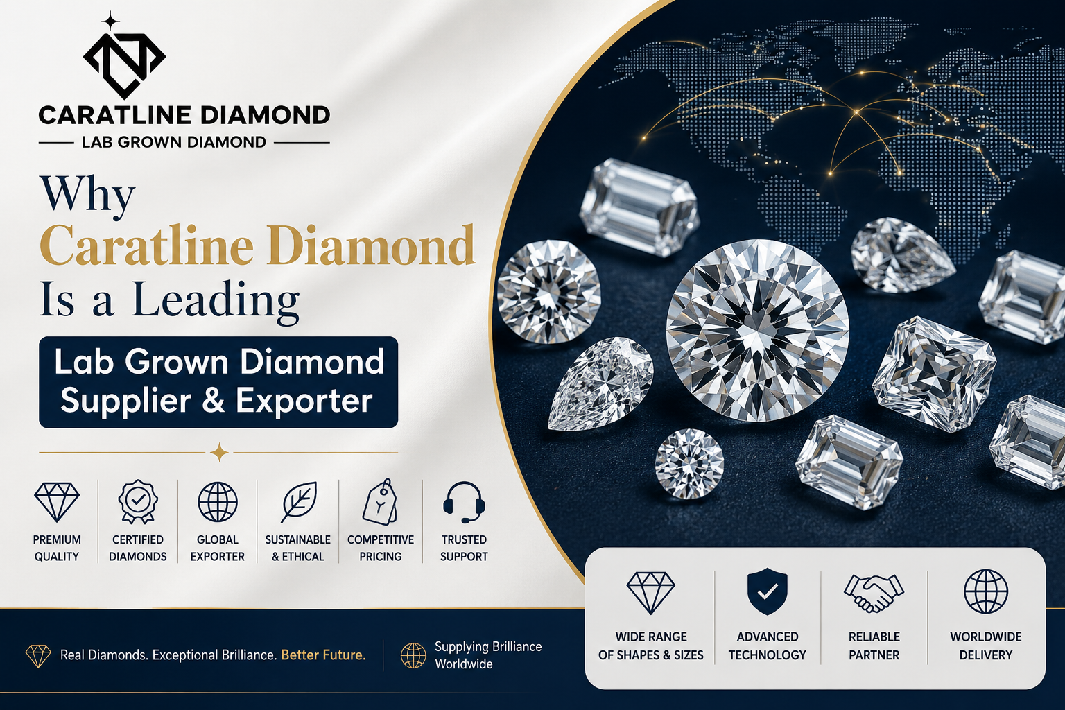 Why Caratline Diamond Is a Leading Lab Grown Diamond Supplier & Exporter