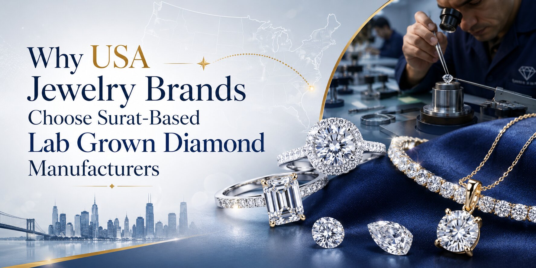 Why USA Jewelry Brands Choose Surat-Based Lab Grown Diamond Manufacturers