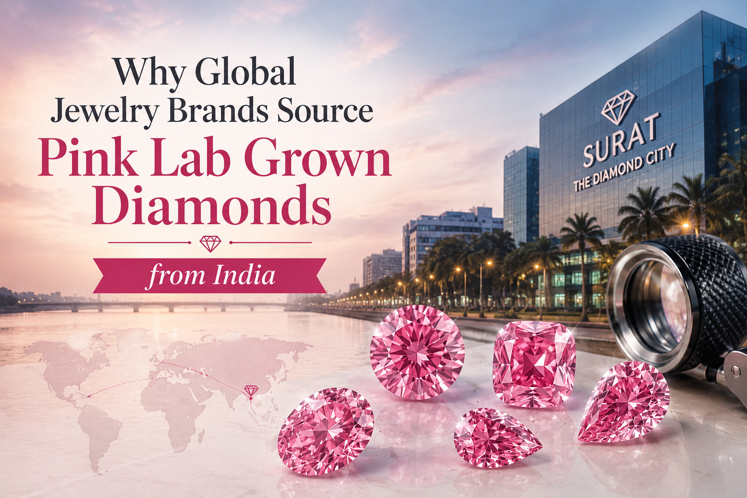 Why Global Jewelry Brands Source Pink Lab Grown Diamonds from India