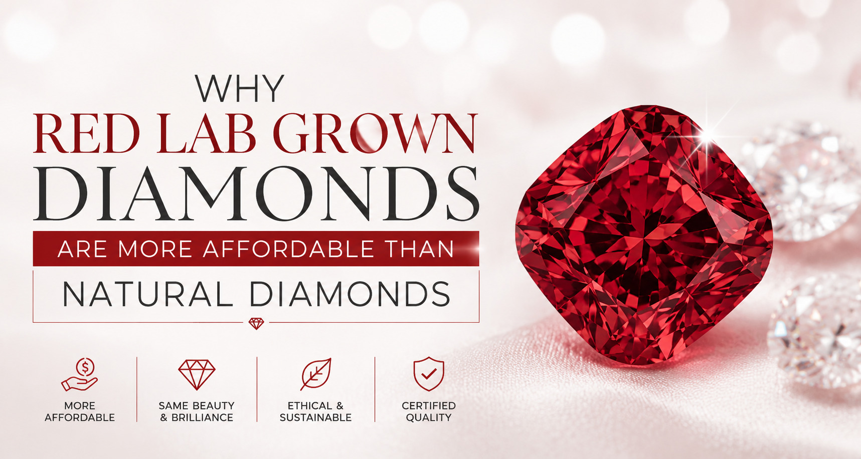 Why Red Lab Grown Diamonds Are More Affordable Than Natural Diamonds