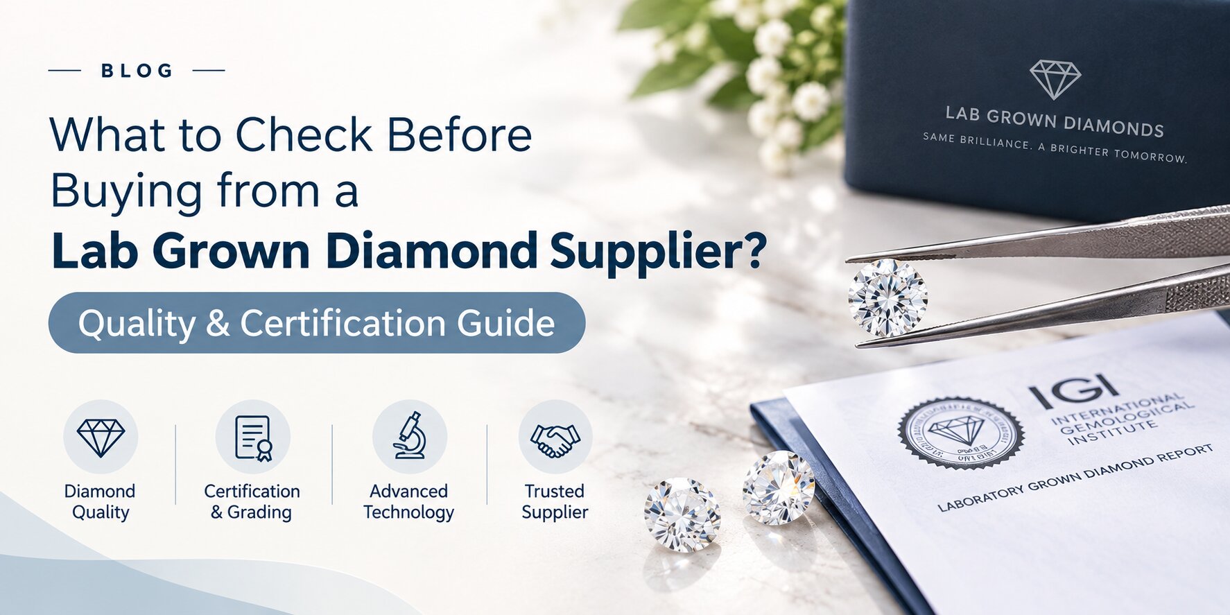 What to Check Before Buying from a Lab Grown Diamond Supplier Quality & Certification Guide